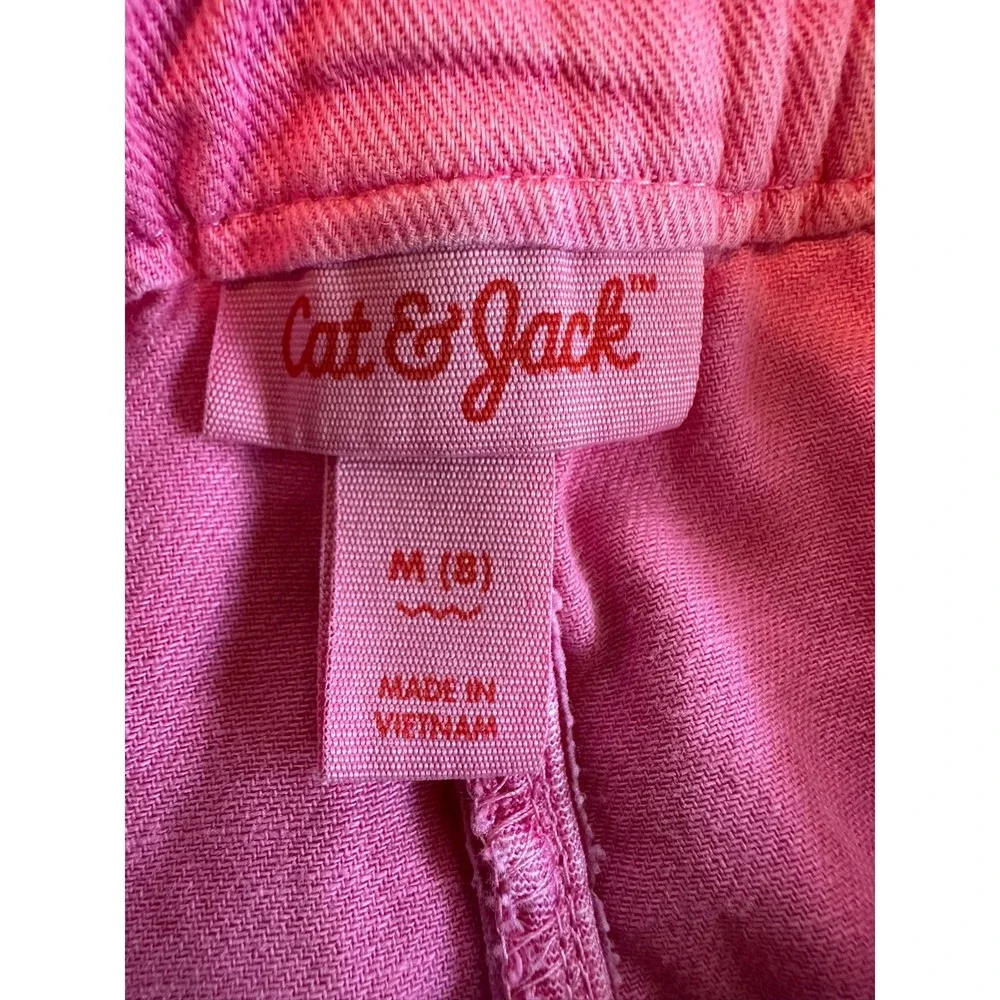 Cat & Jack Girls Pink‎ Paperbag Waist Shorts Elastic Waist Cotton Blend Size Med